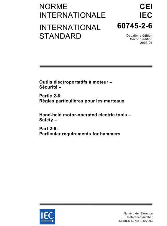 Cover IEC 60745-2-6:2003